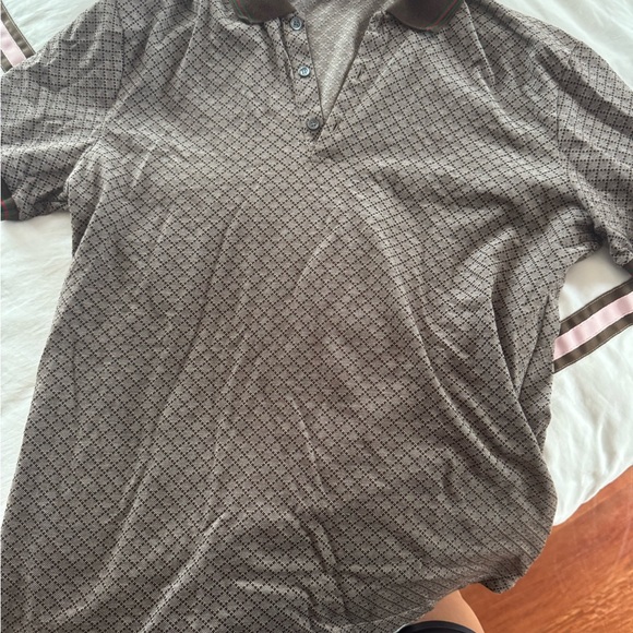 Gucci Taupe Geometric Polo Shirt - Picture 3 of 4